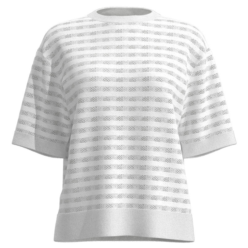 Women's Round-Neck Short-Sleeve Sweater