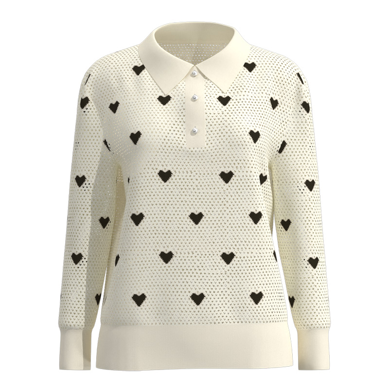 Women's Long-Sleeve Wool Polo Shirt