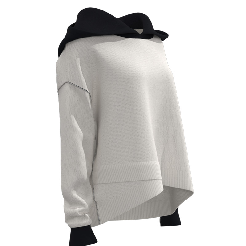 Womens' Wool Hoodie:Machine Washable Eco-Friendly Wool