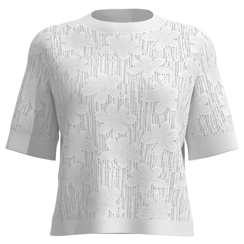 Women's Round-Neck Short-Sleeve Sweater